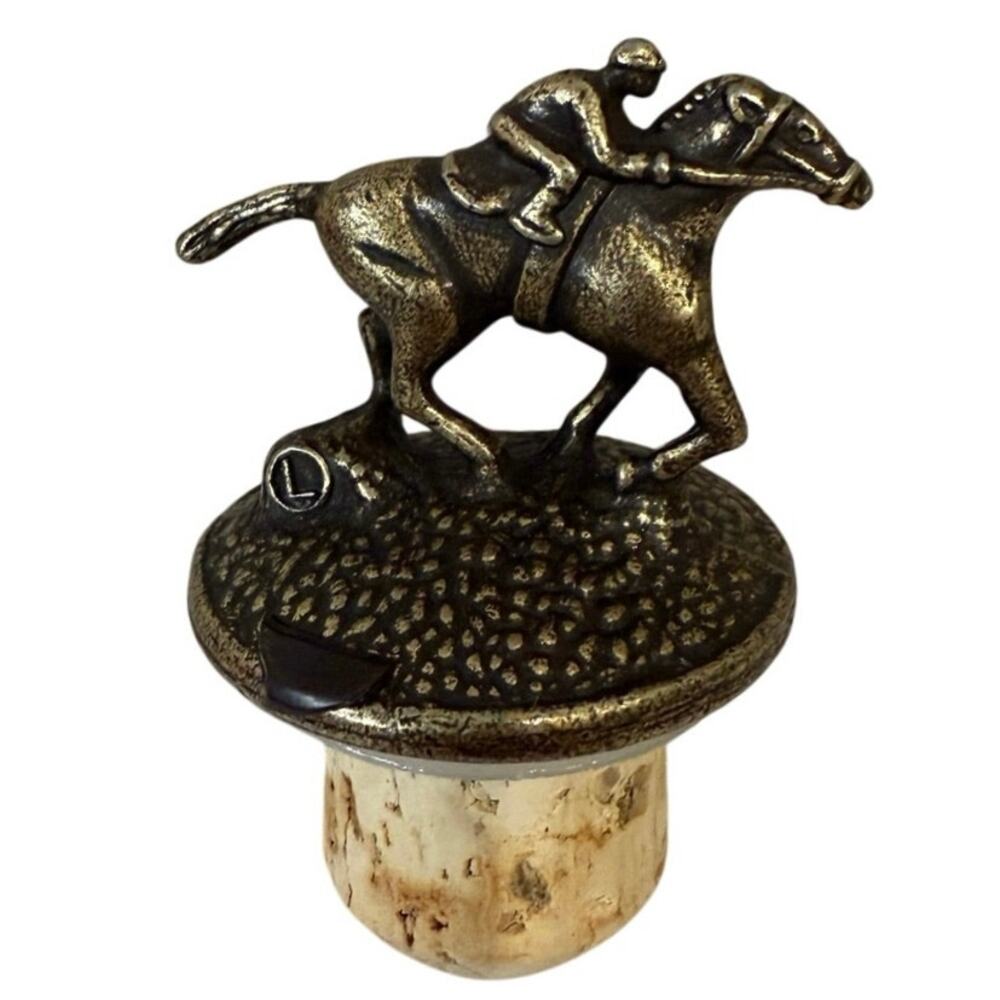 Blanton's Bourbon Horse & Jockey Bottle Top Stopper Letter "L”